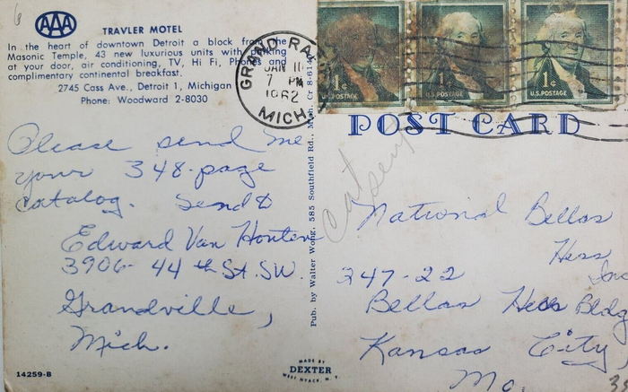 Travler Motel - Old Post Card